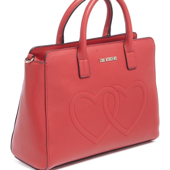 LOVE Moschino Embossed Hearts Satchel/Crossbody - Picture 2 of 8
